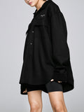 ディープリーク(DPRIQUE)  OVERSIZED SHIRT - BLACK