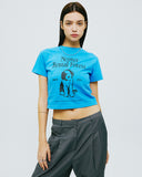 NCOVER（エンカバー）ENGLISH SHEEP DOG CROP TSHIRT-BLUE