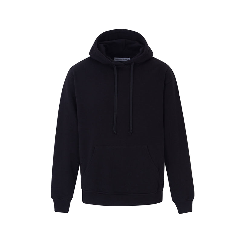 クーデグレース(Coup de grace)  Coup de grâce Nouveau 07-XX BUTTON HOODIE BLACK