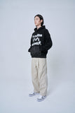 オーワイ(OY) REVERSE BLEND LOGO HOODIE-BLACK