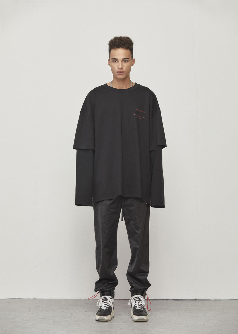 ディープリーク(DPRIQUE) 06 LAYERED T-SHIRT - BLACK