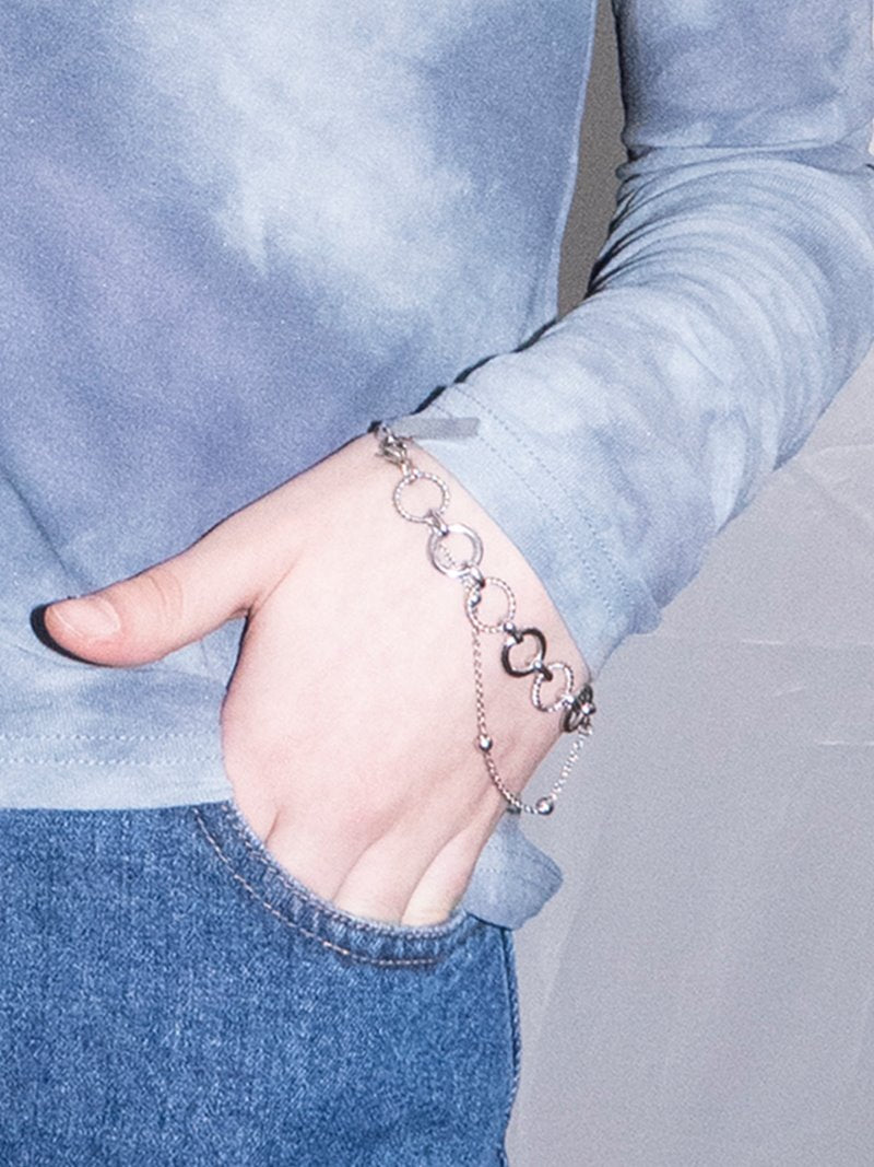 BABLETWO  (ビーエーブルトゥー)         Layered Chain Bracelet [surgical]