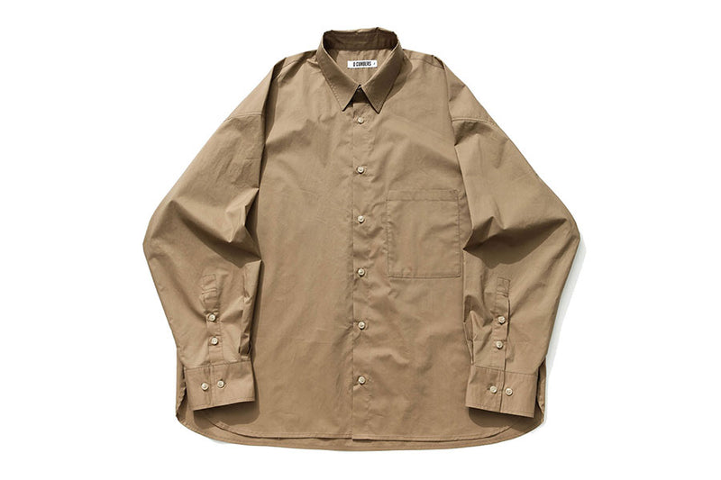 Q CUMBERS (キューカンバース)　CITY GUY SHIRTS/ Caramel brown