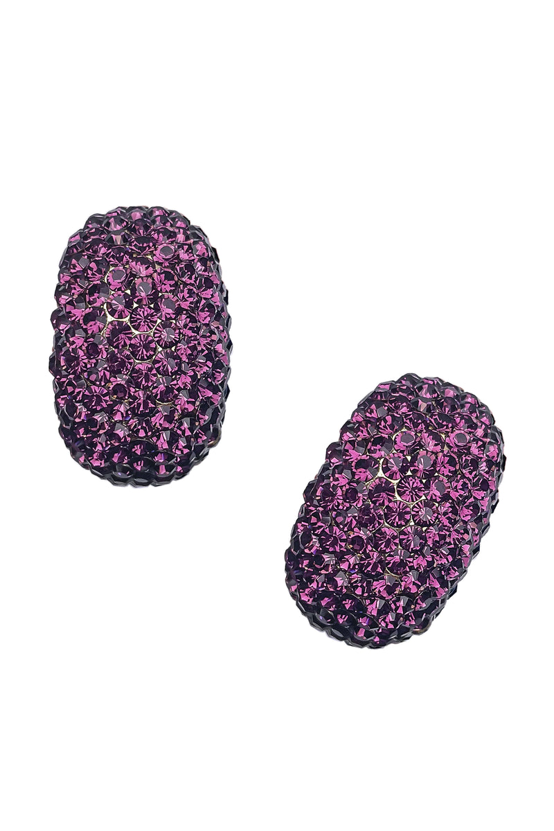 BLACKPURPLE (ブラックパープル) [BLACKLABEL] Alley Retro Cubic Earrings_FUCHSIA PURPLE