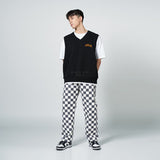 アクメドラビ(acme' de la vie)  ARCH LOGO EMBROIDERY VEST BLACK