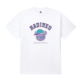 RADINEO (ラディネオ)　Purple bear white short-sleeved T-shirt