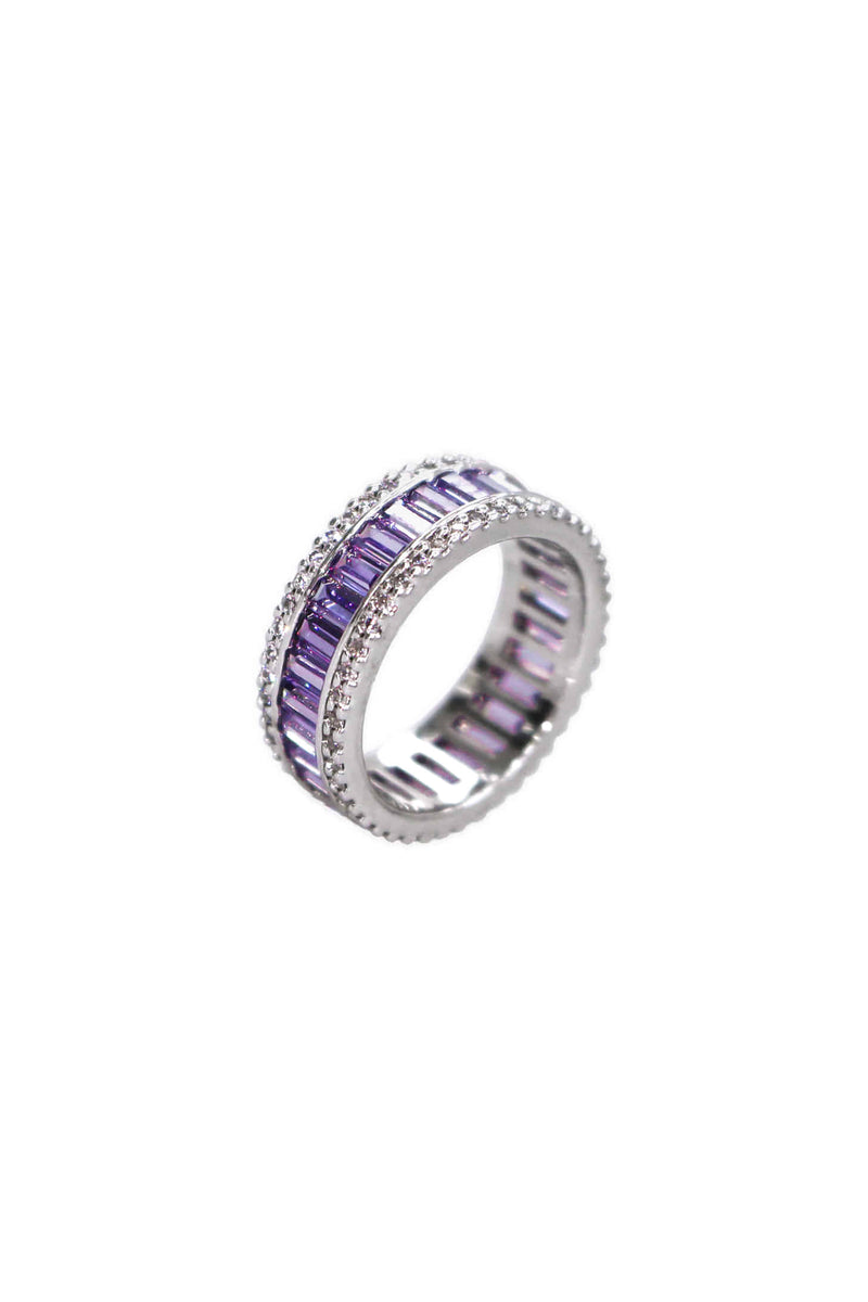 BLACKPURPLE (ブラックパープル) [BLACKLABEL] Satin Purple Cubic Ring