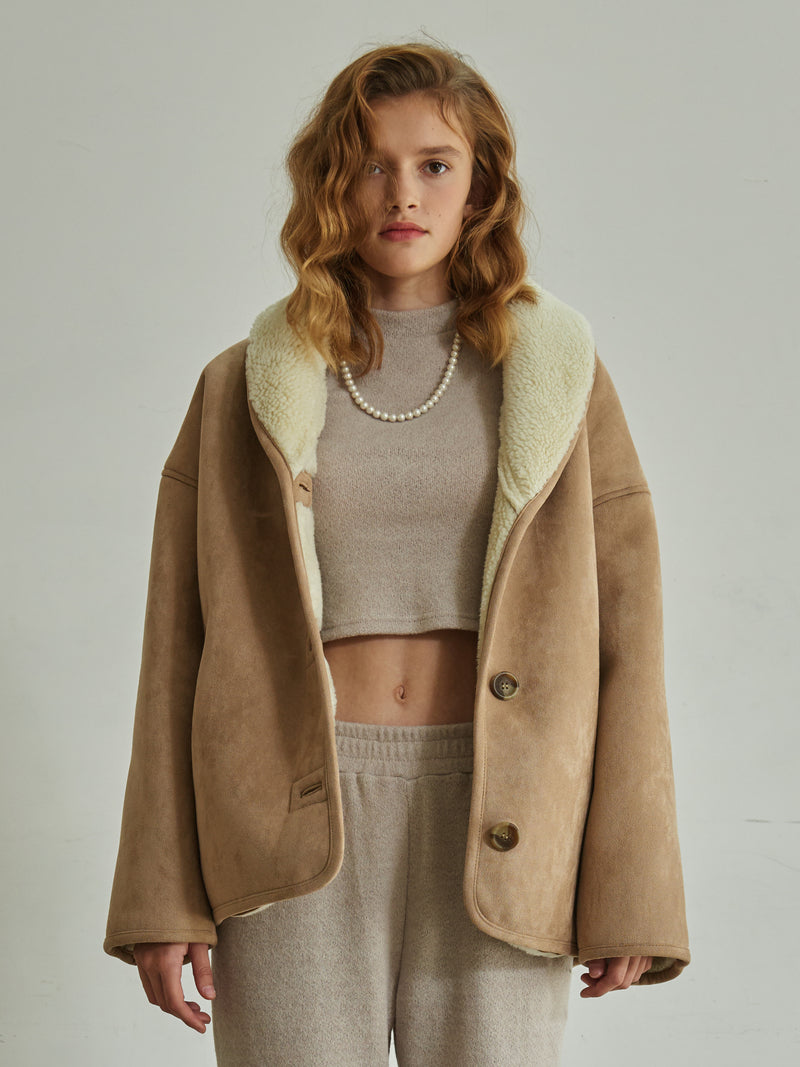 TMO BY 13MONTH（ティーエムオーバイサーティンマンス）V2 SHAWL COLLAR MUSTANG (BEIGE)