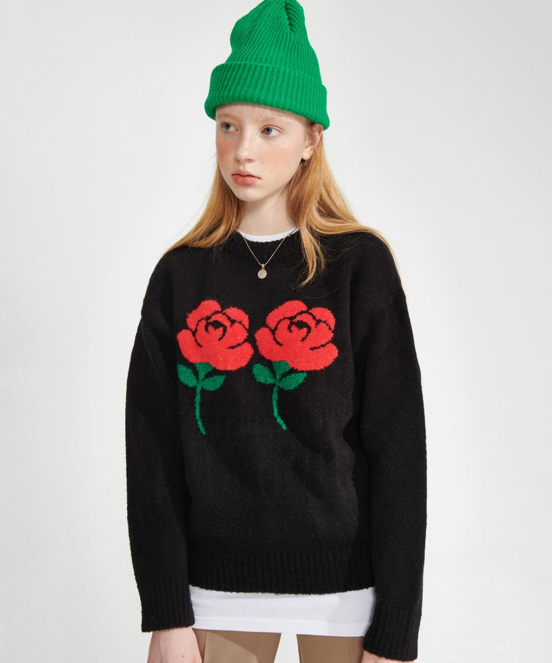 ワンダービジター(WONDER VISITOR)  Logo APS Knit [Black]