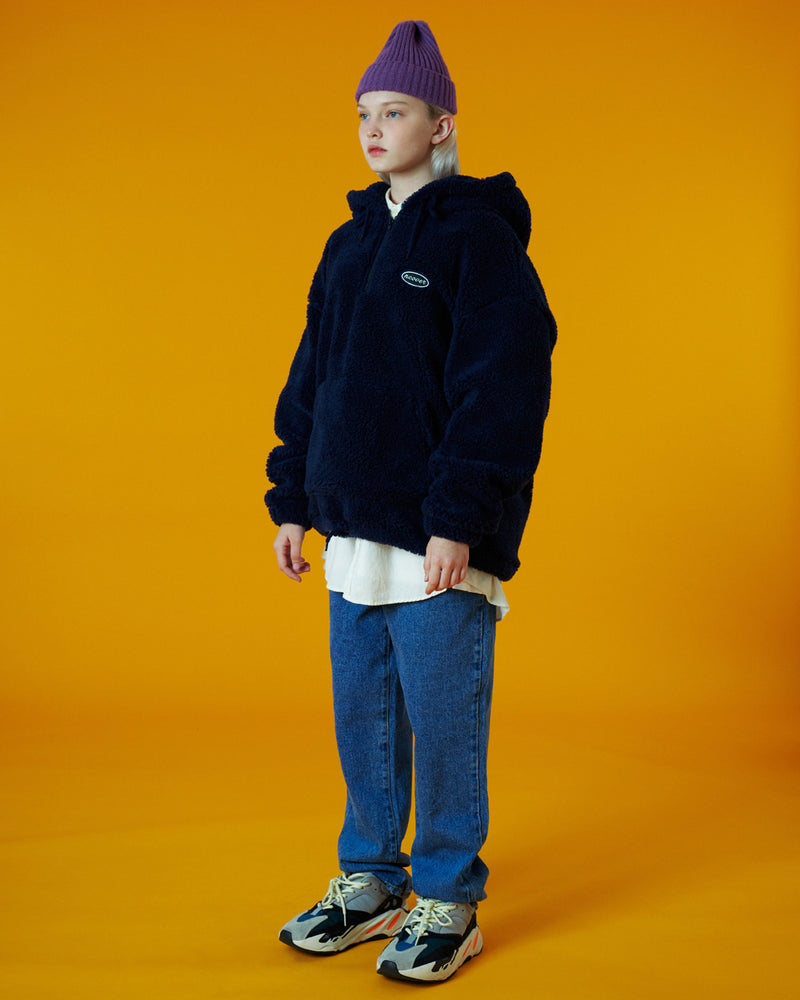 NCOVER（エンカバー）ORIGINAL SMALL LOGO FLEECE ANORAK-NAVY