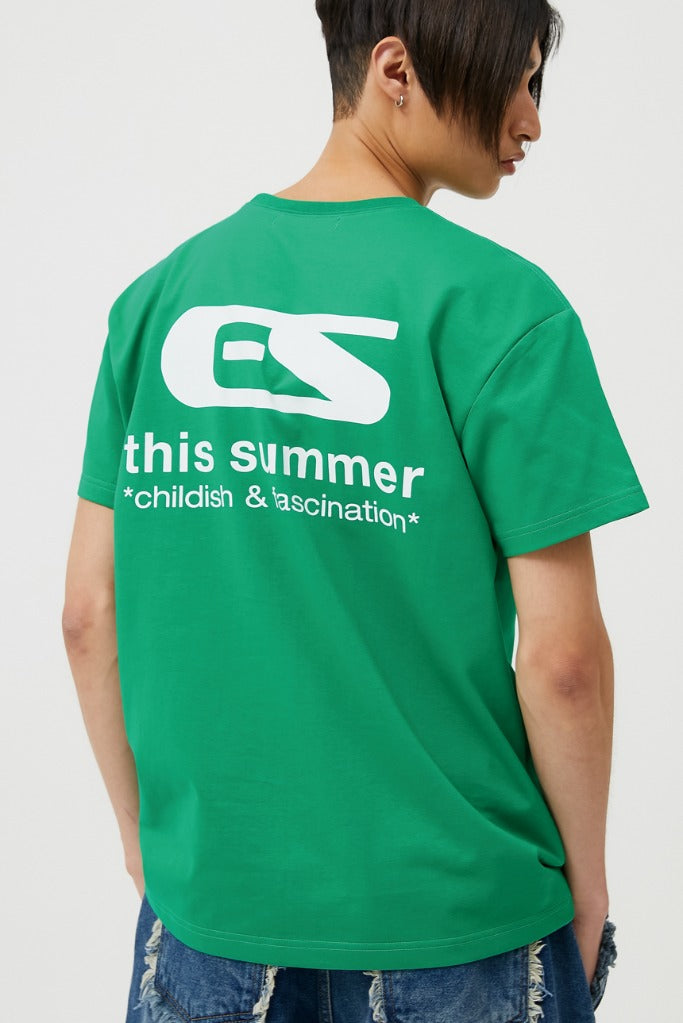 イーエスシースタジオ(ESC STUDIO)  childish fascination t-shirt (green)