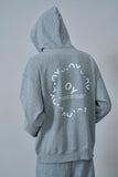 オーワイ(OY) ROUND LOGO HOODIE-GREY