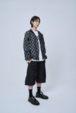 オーワイ(OY) CHECK LOGO REVERSIBLE JACKET-BLACK