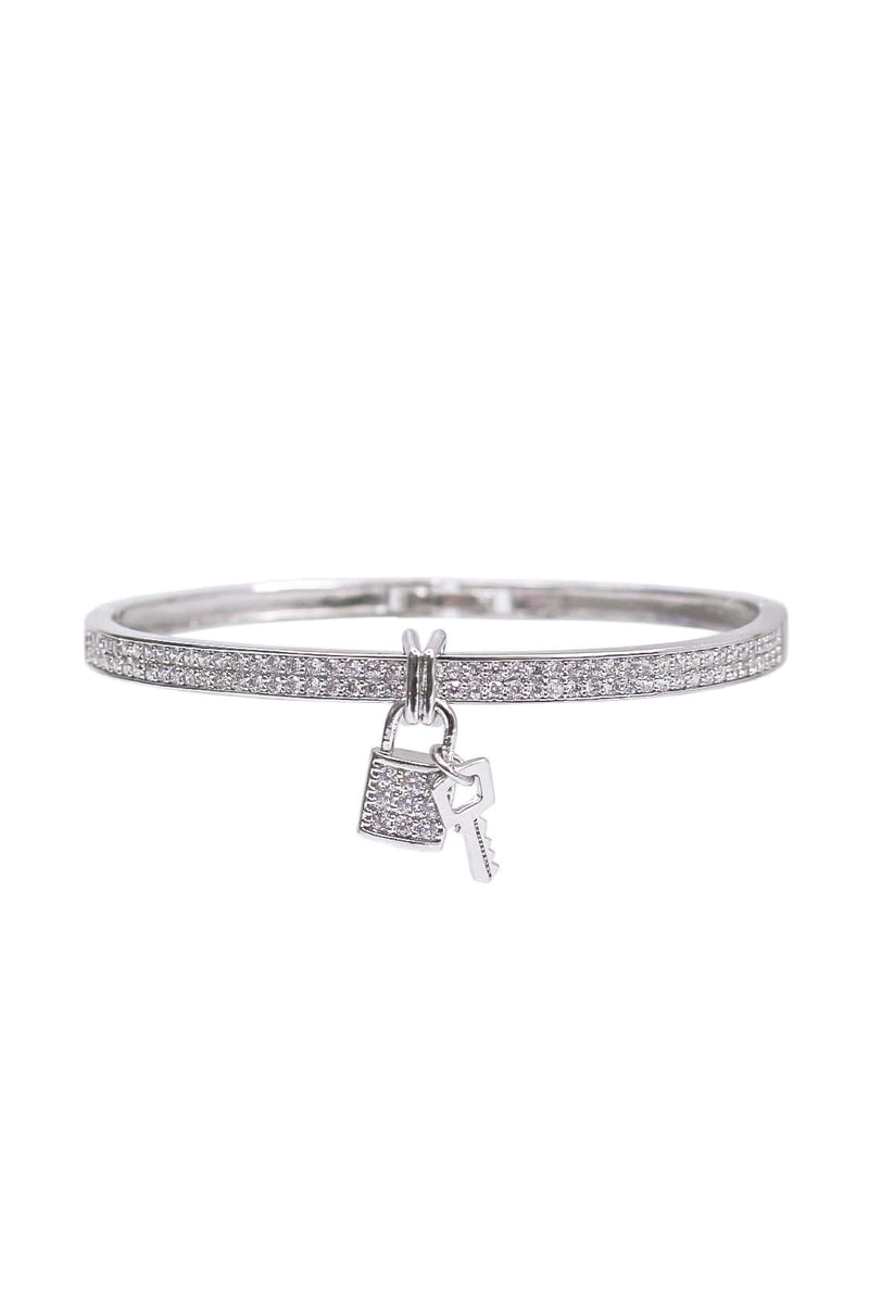 BLACKPURPLE (ブラックパープル)  Asoton Lock & Key Bangle Bracelet