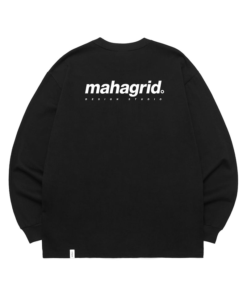mahagrid (マハグリッド)   ORIGIN LOGO LS TEE [BLACK]