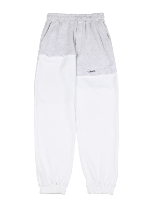 アジョバイアジョ(AJOBYAJO)  Mixed Sweatpants [Light Grey]