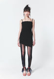 INPREP (インプレップ）Raw Edge Mini Dress Black