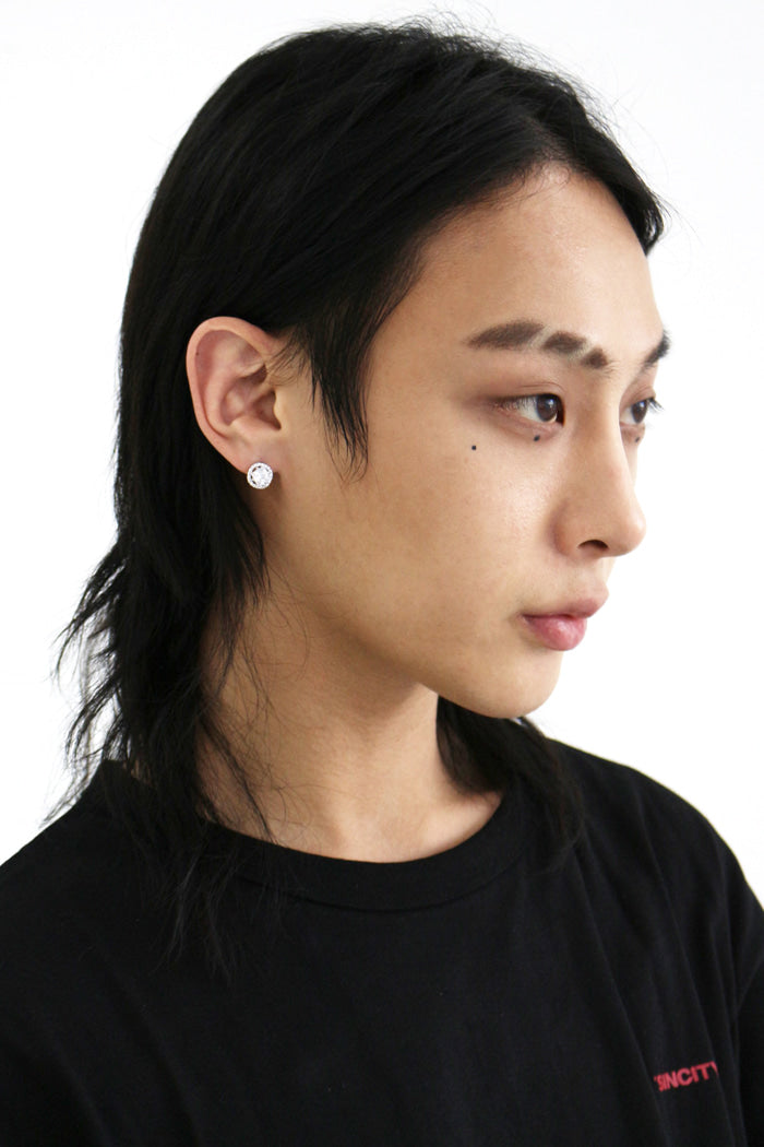 BLACKPURPLE (ブラックパープル) Flin cubic earring_silver