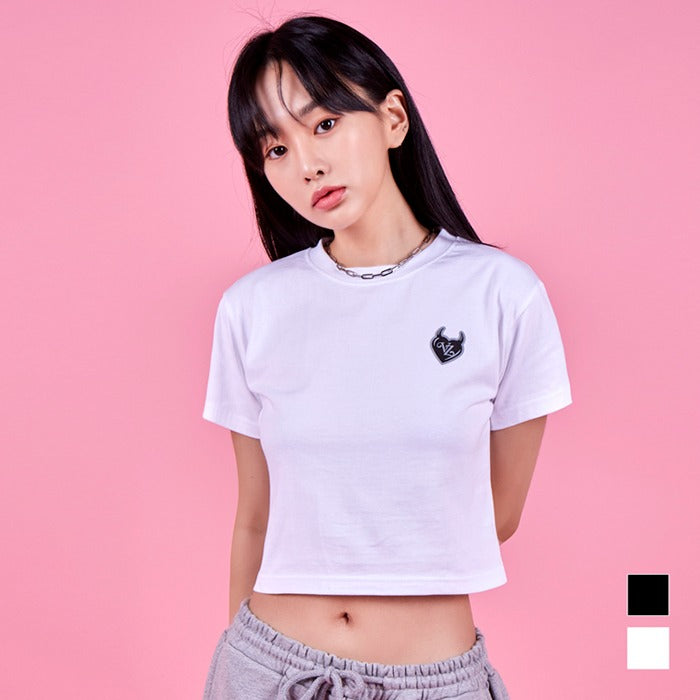 VARZAR(バザール) Love is Devil Crop T-Shirts (2color)