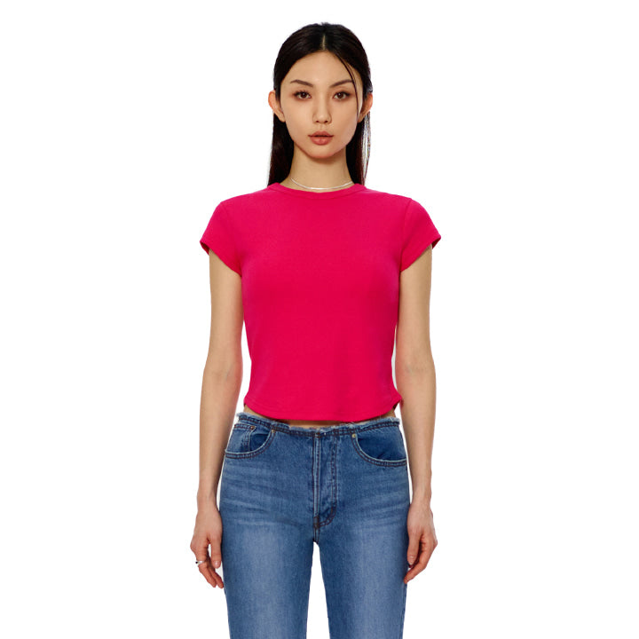 curetty (キュリティー)  C 90S LINE BASIC T-SHIRT_PINK