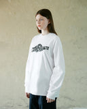 NCOVER（エンカバー）WAVE MATE LOGO LONGSLEEVE-WHITE