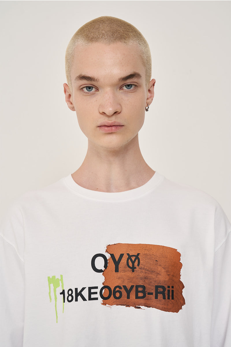オーワイ(OY) PAINT LOGO T-WHITE