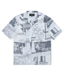 mahagrid (マハグリッド) DOWNTOWN OPEN COLLAR SHIRT [GREY]