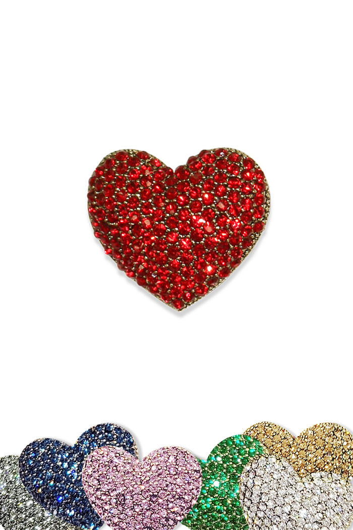 BLACKPURPLE (ブラックパープル) 	  Big Heart Broach_Red