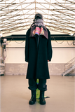 GRAFFITIONMIND(グラフィティオンマインド)          CASHMERE WOOL COAT WITH SILK SCARF COAT