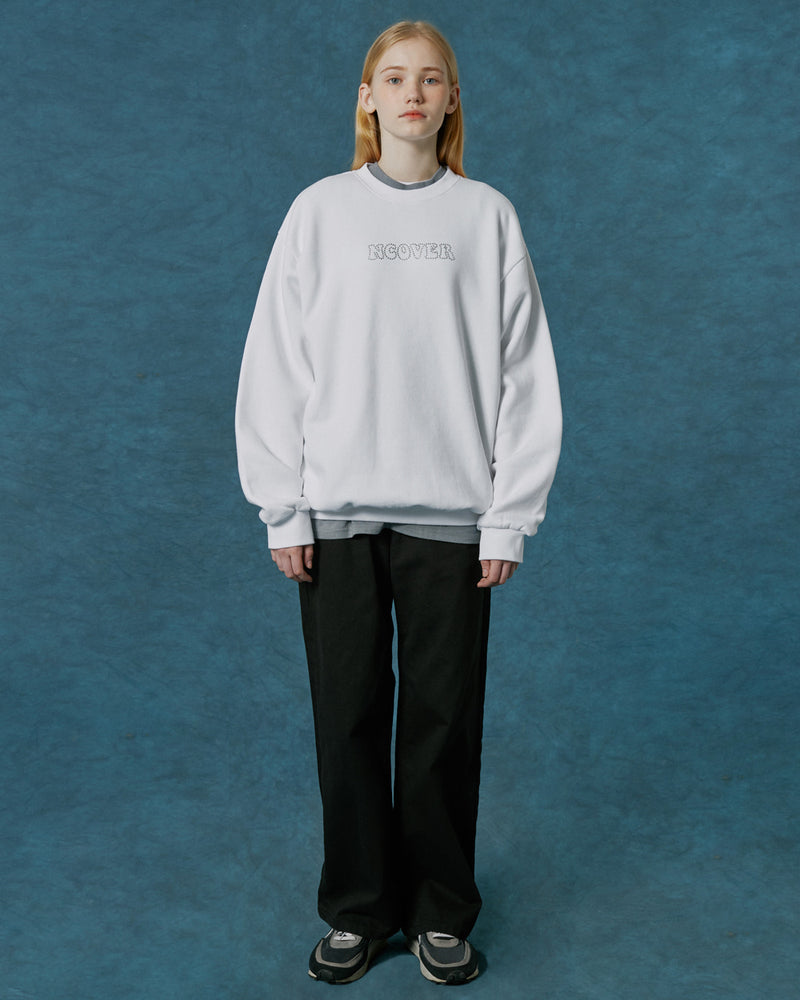 NCOVER（エンカバー）HOTFIX LOGO SWEATSHIRT-WHITE
