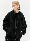 ディープリーク(DPRIQUE)  OVERSIZED FULL ZIP HOODIE - BLACK