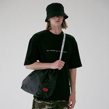 メスノウン(MASSNOUN) LINE SL LOGO NYLON SHOULDER BAG MSEAB003-BK