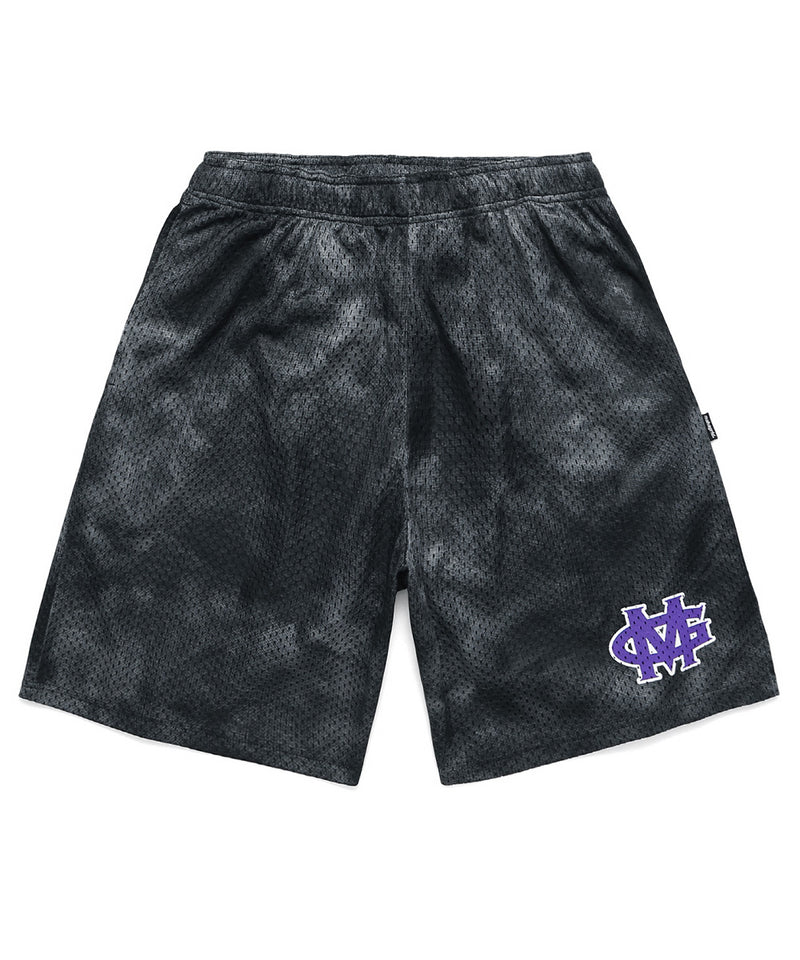 mahagrid (マハグリッド) WATER DYED MESH SHORT [BLACK]