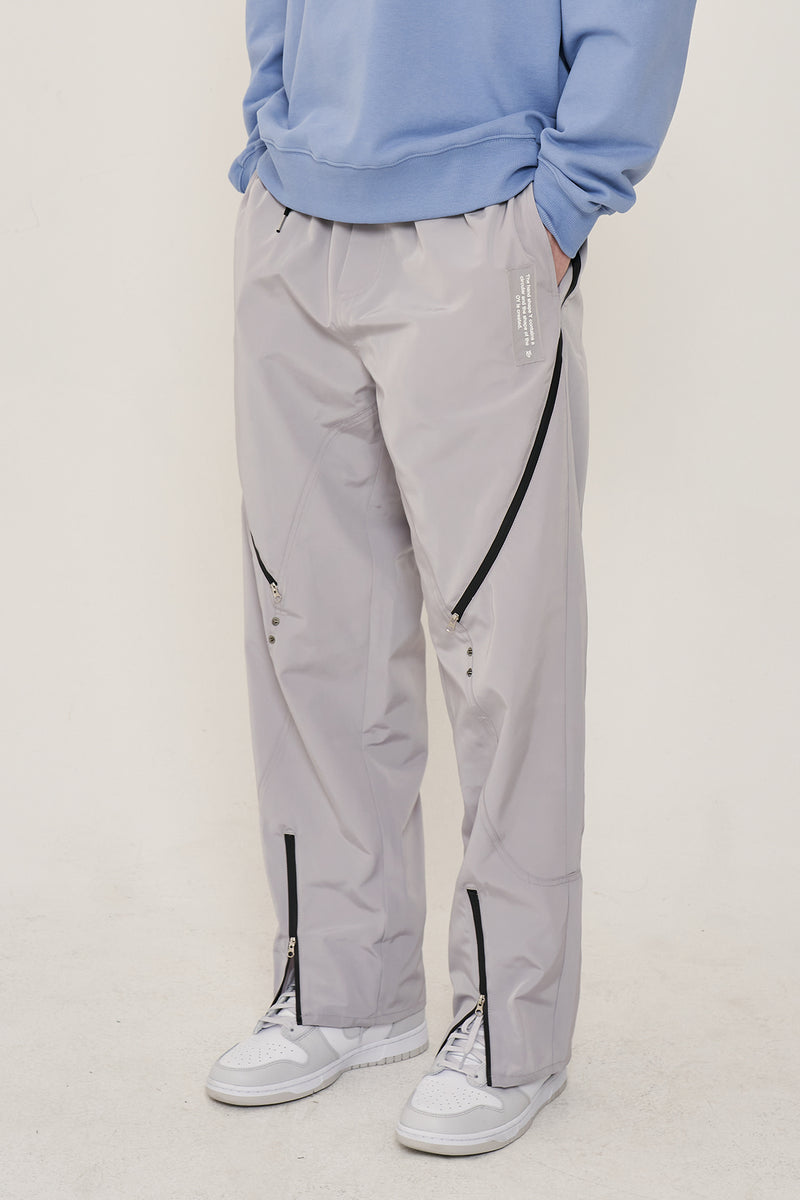 オーワイ(OY)   CURVE ZIPPER PANTS-GREY