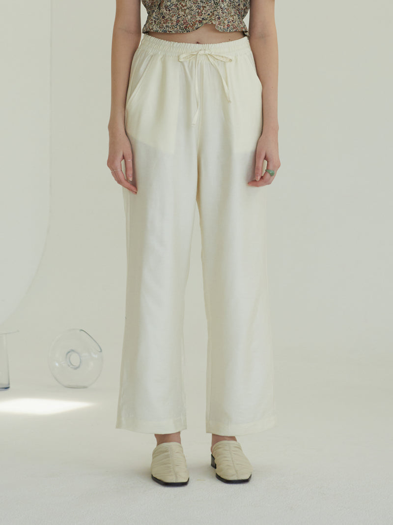 TMO BY 13MONTH（ティーエムオーバイサーティンマンス）ONE POCKET BANDING PANTS (IVORY)