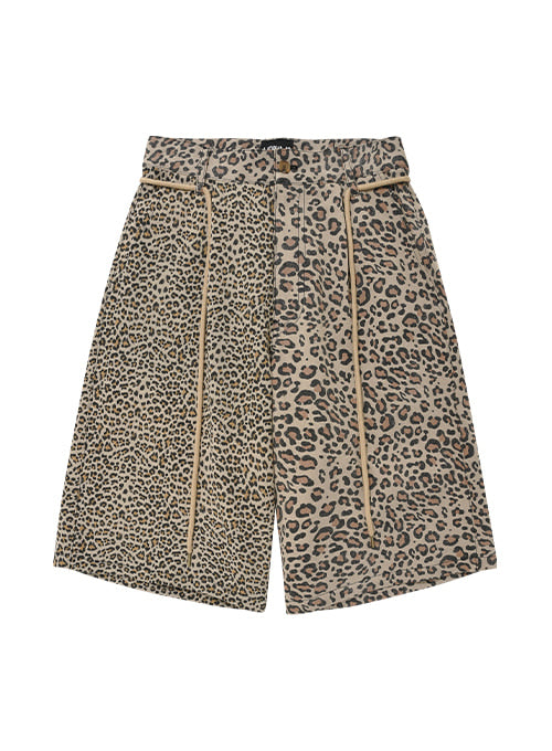 アジョバイアジョ(AJOBYAJO)          Twofold Leopard Shorts [Beige]