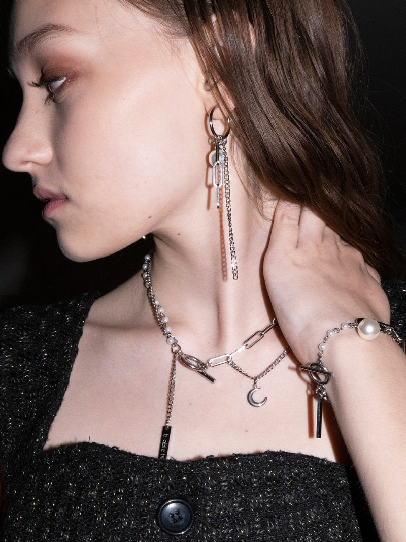 BABLETWO  (ビーエーブルトゥー) Luna & Pearl Earrings [surgical]