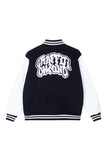 GRAFFITIONMIND(グラフィティオンマインド)          MULTI PATCHED MIXED LEATHER STADIUM JACKET