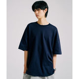 JEMUT (ジェモッ)  Bright Overfit Short T-Shirt dark navy l KJST2490