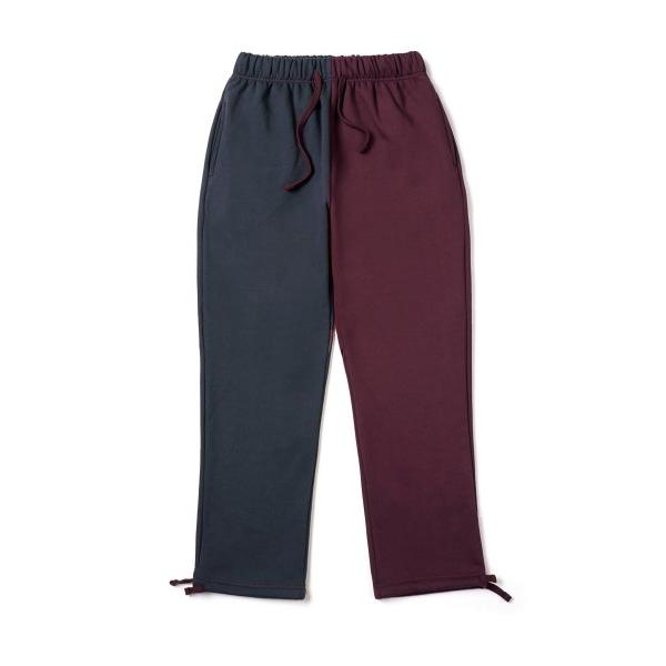 STIGMA(スティグマ)  22 HALF COLOR HEAVY SWEAT JOGGER PANTS NAVY BURGUNDY