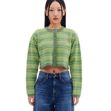 ARCHIVE BOLD (アーカイブボールド)　RED MOSS PATCHED CROP CARDIGAN (GREEN)