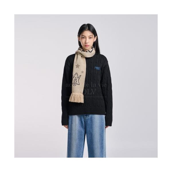 アクメドラビ(acme' de la vi)  A LOGO EMBLEM SCARF BEIGE