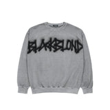 ブラックブロンド(BLACKBLOND)  BBD Front Logo Sprayed Custom Pigment Crewneck Sweatshirt (Gray)