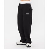 TARGETTO(ターゲット)     TWO TONE LAYERED SWEAT PANTS_BLACK