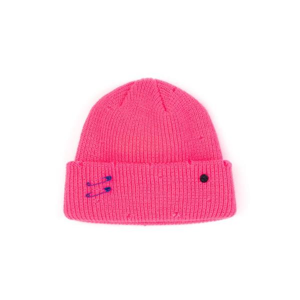 ブラックブロンド(BLACKBLOND)  BBD Ripped Custom Short Beanie (Pink)