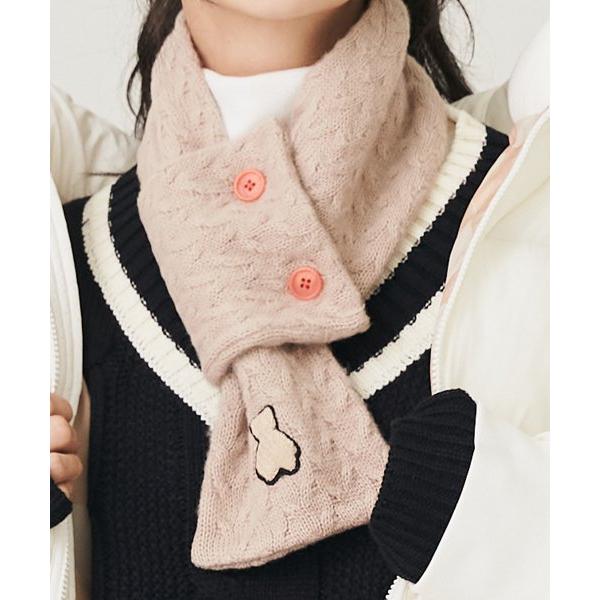 AQO_studiospace(アコスタジオスペース)       SHORT BUTTON SCARF BEIGE