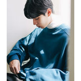 JEMUT (ジェモッ)  Edge Overfit Sweatshirts Tealblue KJMT2437