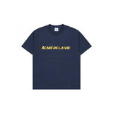 アクメドラビ(acme' de la vi)  SPORTY LOGO EMBROIDERY SHORT SLEEVE T-SHIRT NAVY