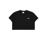 アクメドラビ(acme' de la vi)  ADLV CIRCLE WAPPEN CROP SHORT SLEEVE T-SHIRT BLACK