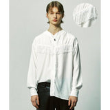 SSY(エスエスワイ)           western fringe shirts white